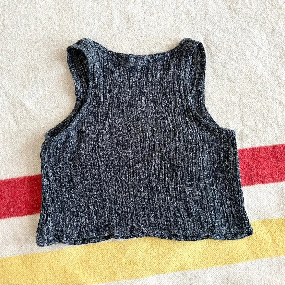 Only Child the Lane tank in pepper linen gauze - Picture 4 of 6